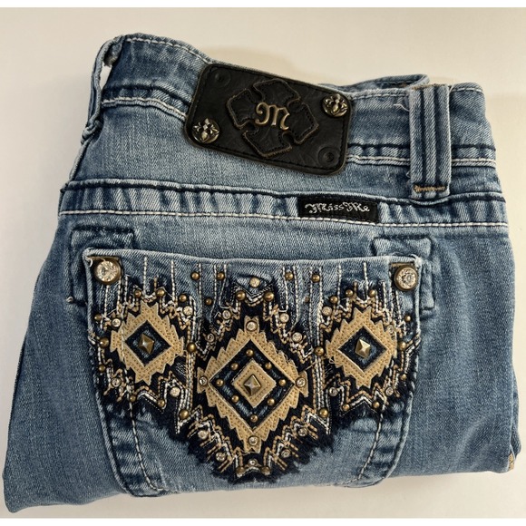 Miss Me Pants - Miss Me Women's Capri Jeans Size 31 Embellished Western